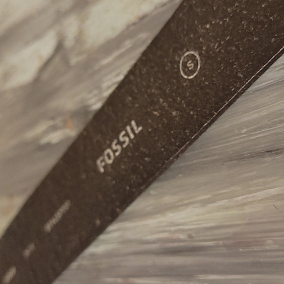 Retro Fossil leather belt - Picture 3 of 7